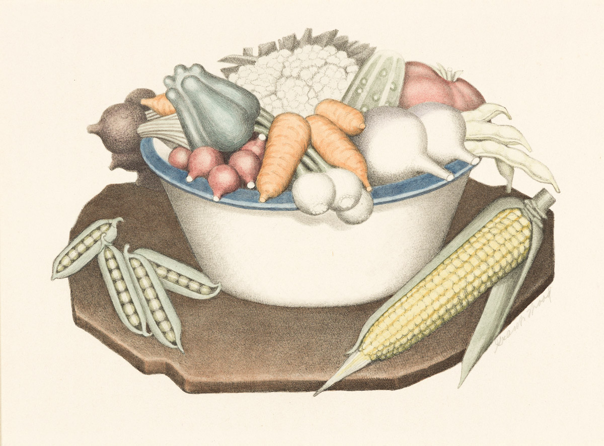 GRANT WOOD (1891-1942) Vegetables.